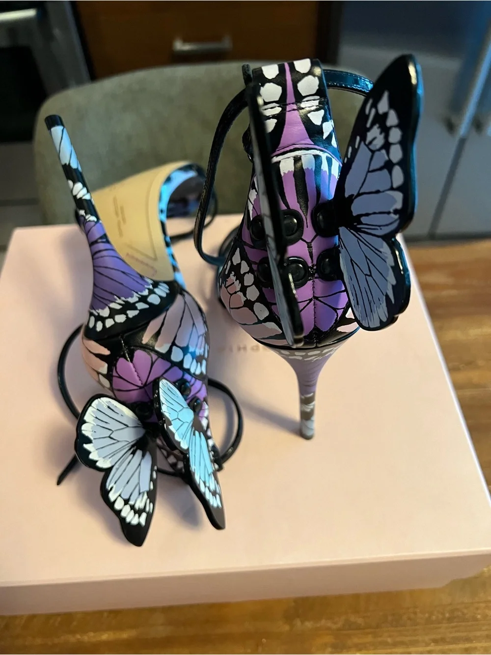 Brand New Sophia Webster Butterfly Multicolor High Heel Sandals